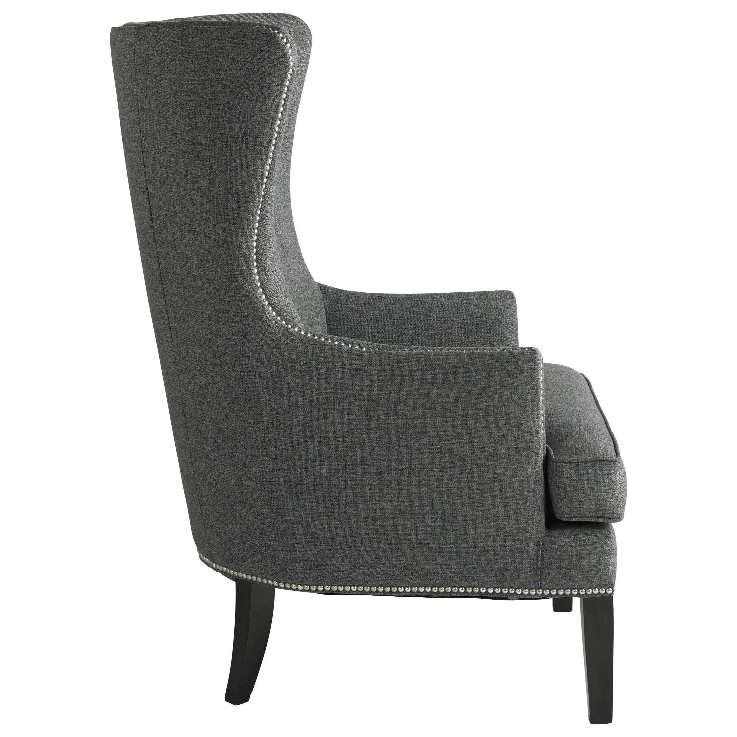 Bassett Whitney Contemporary Accent Chair with Curved Wing Design | Wayside Furniture 